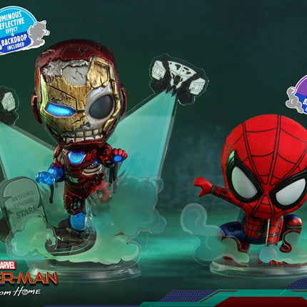 Mysterio's Iron Man Illusion & Spider-Man Far From Home Cosbaby (S) Mini Figures 10 cm