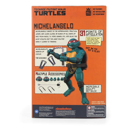 Michelangelo Exclusive Teenage Mutant Ninja Turtles BST TMNT AXN x IDW Action Figure & Comic Book 13 cm